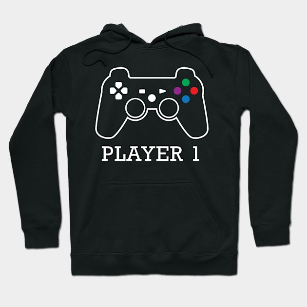 Player 1 Hoodie by modernistdesign